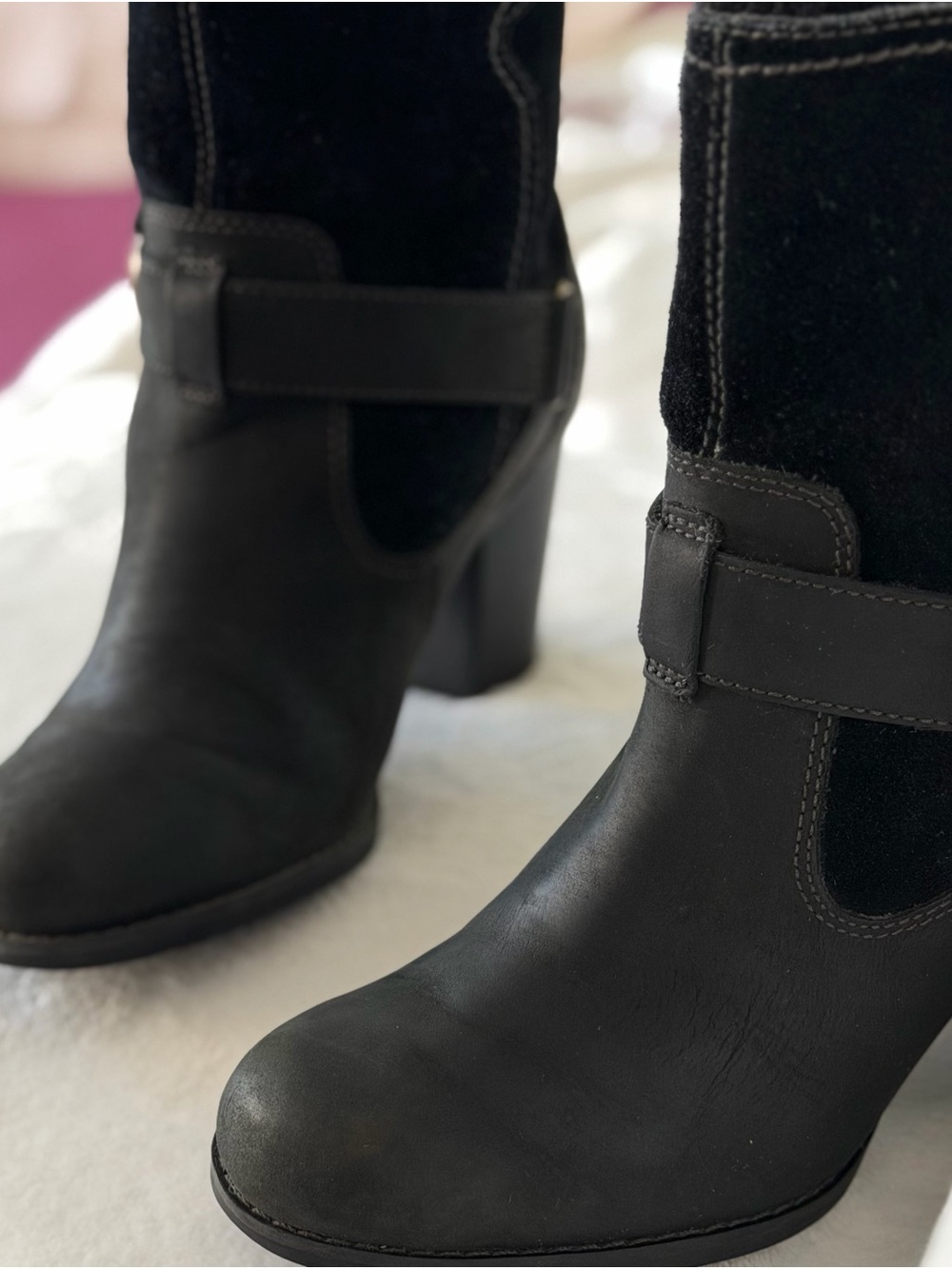 Timberland Earthkeepers Rudston Waterproof Leather Suede Boots Black EUC SZ 7 - Picture 7 of 11